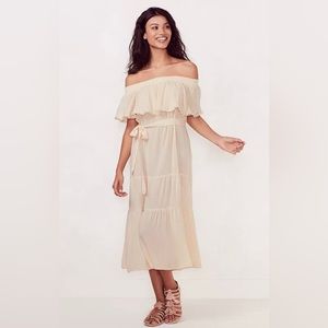NWT Lauren Conrad Beach Shop Off the Shoulder MIDI/Maxi Dress